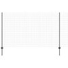vidaXL Euro-hek met palen 10 x 1,4 m PVC-Coated Staal Grijs Mesh
