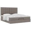 vidaXL Ottoman bed met matras 180x200cm stof taupe