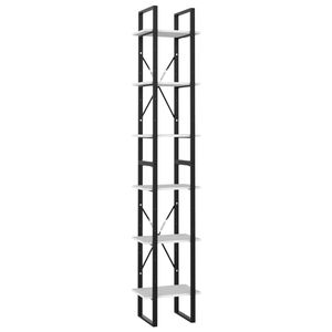 vidaXL Boekenkast met 6 schappen 40x30x210 cm bewerkt hout wit