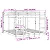 vidaXL Drie-hoog Bunk Bed Frame Wit 200 x 200 cm Massief grenenhout