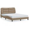 vidaXL Bedframe met LED zonder matras "Hvar" cappuccino 140x200 cm
