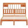 vidaXL Bed met boekenkast zonder matras grenenhout wasbruin 140x200 cm