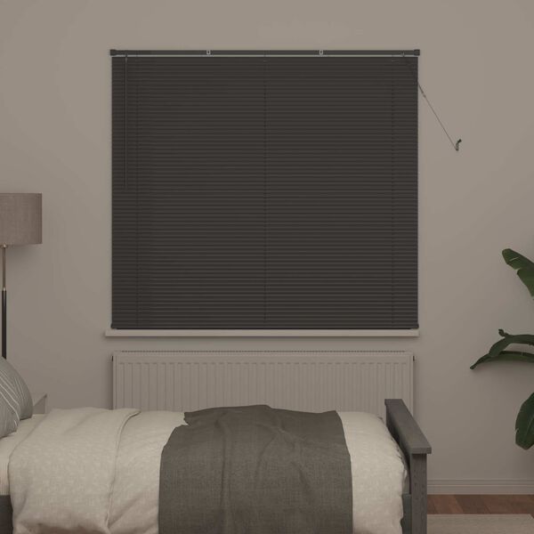 vidaXL Venetiaanse Blind Verstelbaar Zilvergrijs 150 x 130 cm PVC