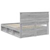 vidaXL Bedframe Grijs Sonoma 160 x 200 cm Massief grenenhout