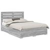 vidaXL Bedframe met lade Grijs Sonoma 150 x 200 cm Bewerkt hout