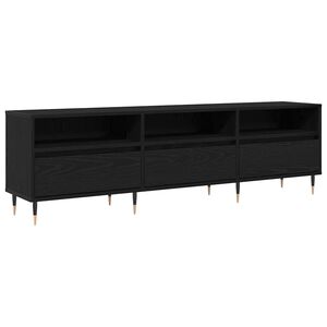 vidaXL TV-kast 150 x 30 x 45 cm Zwart Eiken Bewerkt hout