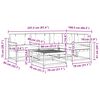 vidaXL Buiten bankenset met kussen 5 pcs Natuurlijk en Cr&egrave;me