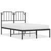 vidaXL Bedframe met hoofdbord metaal zwart 120x200 cm