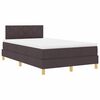 vidaXL Boxspringbed met matras Donkerbruin 120 x 190 cm Stof