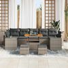vidaXL Tuin Sofa Set met kussen met opslag met kussen 10 pcs Grijs