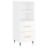vidaXL Dressoir 34,5x34x90 cm bewerkt hout hoogglans wit