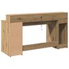 vidaXL Bureau met LED-verlichting 160x55x91 cm hout artisanaal eiken