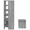 vidaXL Schoenenkast met plank 2 pcs Grijs Sonoma Bewerkt hout