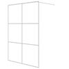 vidaXL Inloopdouchewand 140x195 cm transparant ESG-glas wit
