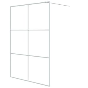 vidaXL Inloopdouchewand 140x195 cm transparant ESG-glas wit