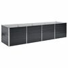 vidaXL Plantenbak verhoogd 320x80x77 cm gegalvaniseerd staal antraciet