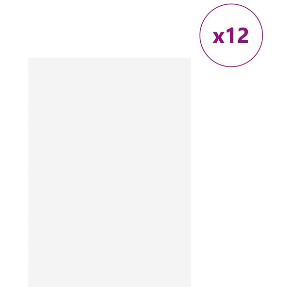 vidaXL Decorpanelen 12 pcs Wit 21 x 30 x 0.3 cm Bewerkt hout