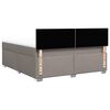 vidaXL Boxspring met matras stof taupe 180x200 cm