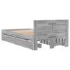 vidaXL Bedframe met hoofdeinde bewerkt hout grijs sonoma 90x200 cm