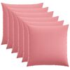 vidaXL Kussensloop 6 st HEERLEN Roze 80 x 80 cm Stof