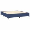 vidaXL Boxspring met matras stof blauw 160x200 cm