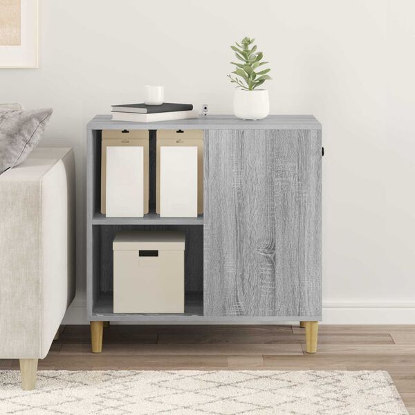 vidaXL Kattenhuis Grijs Sonoma 72 x 42,5 x 70 cm Bewerkt hout