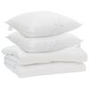 vidaXL Dekbed met kussen 3 pcs Wit Microfibre