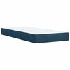 vidaXL Boxspring met matras fluweel donkerblauw 80x200 cm