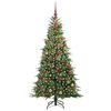 vidaXL Kunstmatige Inklapbare Kerstboom Groen 180 cm PE en PVC