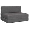 vidaXL Vouwbare Bankbed Lichtgrijs 100 x 80 x 60 cm Stof