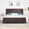 vidaXL Boxspring bed met matras met LED Donkerbruin 200 x 200 cm Stof