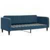 vidaXL Slaapbank onderschuifbed en matrassen 80x200 cm fluweel blauw