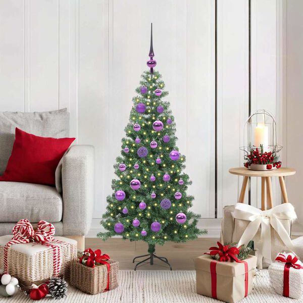 vidaXL Kerstboom met 150 LED met standaard Groen 120 cm PVC