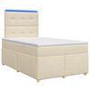vidaXL Boxspringbed met matras Cr&egrave;mekleurig 120 x 190 cm Stof