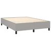 vidaXL Boxspring bed stof lichtgrijs 140x200 cm