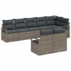 vidaXL Tuinbankenset 8 st Grijs poly rattan