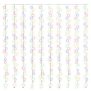 vidaXL Lichtsnoergordijn met 300 LED's en 8 functies 3x3 m meerkleurig