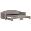 vidaXL Slaapbank met onderschuifbed 80x200 cm stof taupe