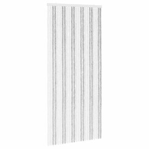vidaXL Insecten Gordijn Chenille Lichtgrijs en wit. 100 x 220 cm