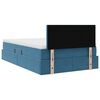 vidaXL Opslag bed met matras met hoofdeinde Blauw 120 x 190 cm Fluweel
