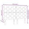 vidaXL Stoffen Hoofdbord met hoofdeinde Donkergrijs 140 cm Stof