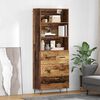 vidaXL Hoge kast met lade 2 pcs Oudhout Bewerkt hout