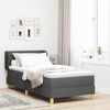 vidaXL Boxspringbed met matras Donkergrijs 90 x 200 cm Stof