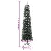 vidaXL Kunstkerstboom met standaard smal 210 cm PVC groen