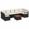 vidaXL Tuinbankenset 8 st Zwart poly rattan