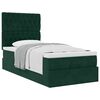 vidaXL Ottoman bed met matrassen 90x200cm fluweel donkergroen