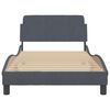 vidaXL Bedframe "Dover" 100x200 cm fluweel donkergrijs