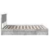 vidaXL Opslag bed met hoofdeinde Beton Grijs 150 x 200 cm Bewerkt hout
