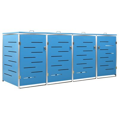vidaXL Containerberging vierdubbel 276,5x77,5x115,5 cm roestvrij staal