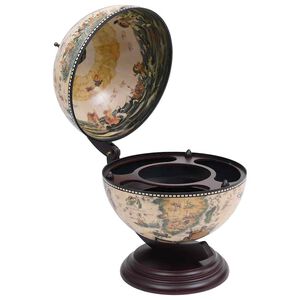vidaXL Globebar tafelmodel eucalyptushout wit